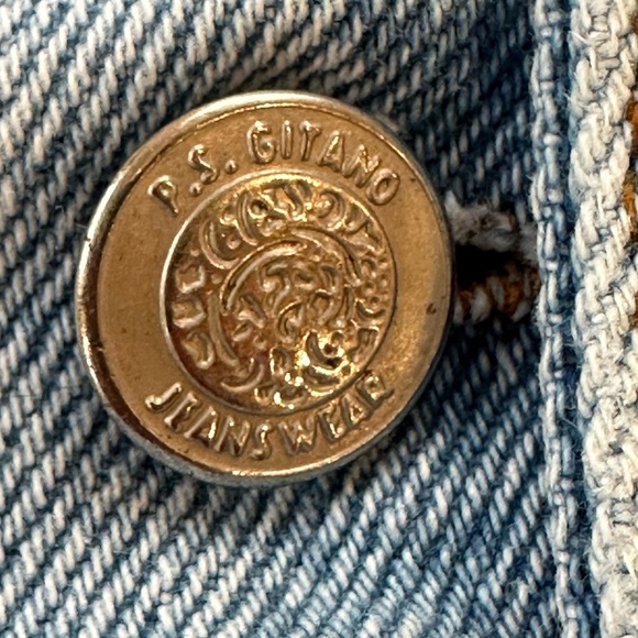 Vintage Women's PS Gitano Button Fly Denim High Rise Jean Shorts Size 14 - Picture 5 of 8